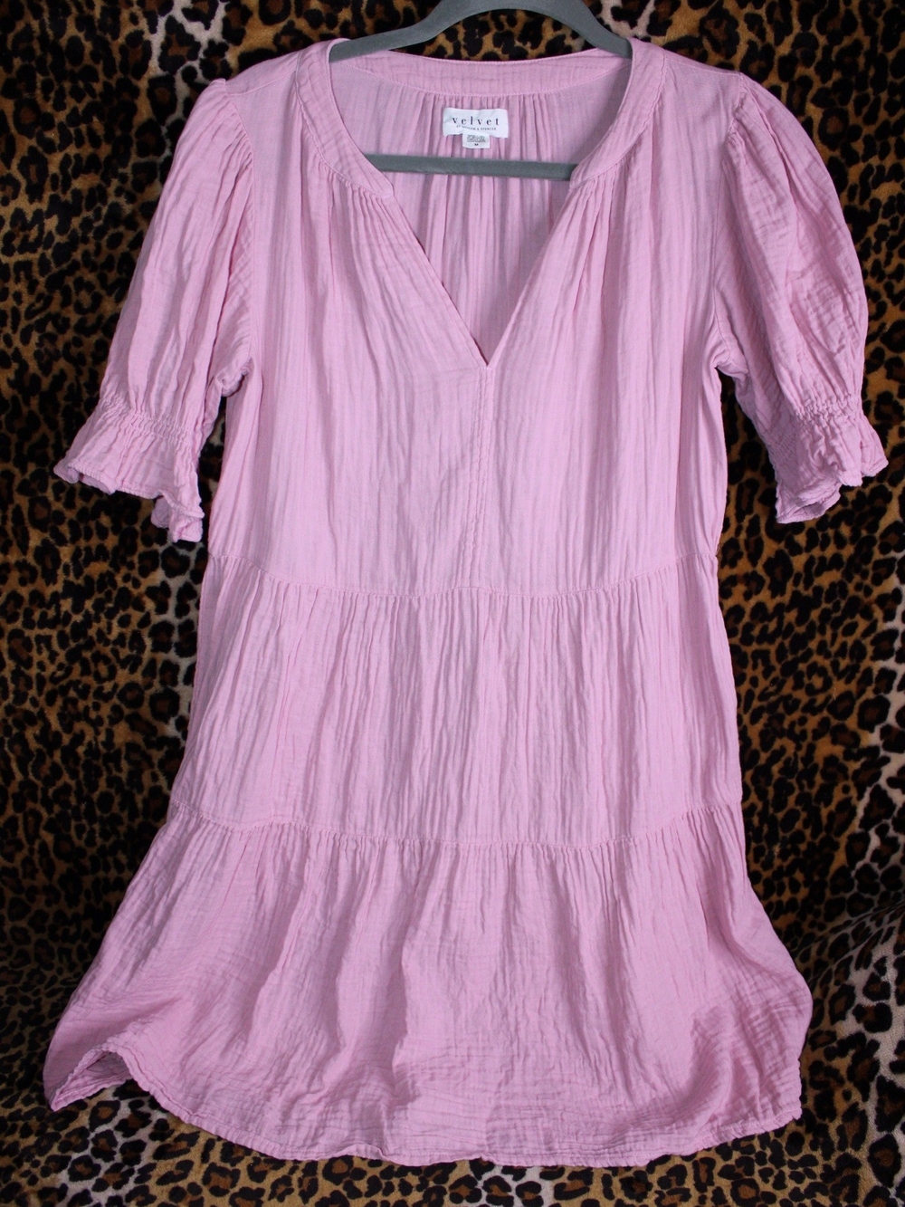 Velvet by Graham & Spencer Pink Pleated Dress